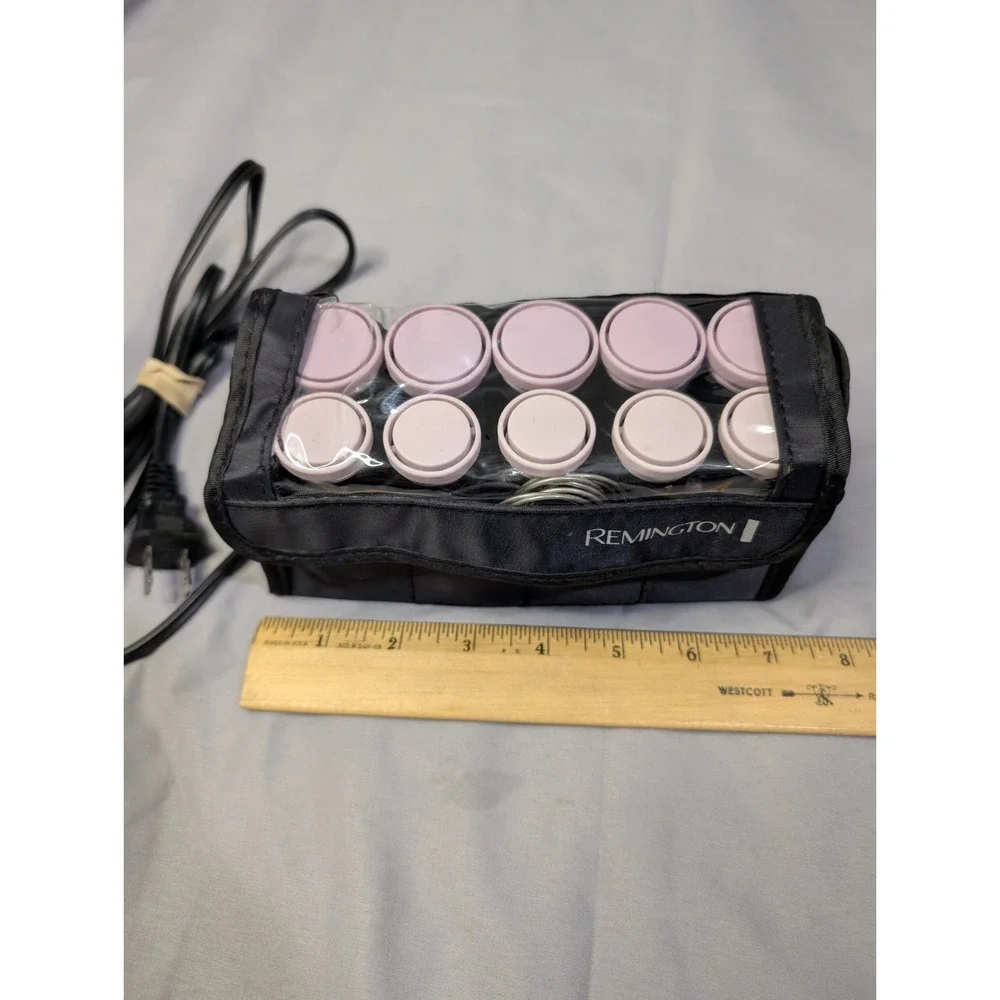 Remington Travel‎ Express Set Hot Rollers Hair Curlers Clips (10) Pink Black